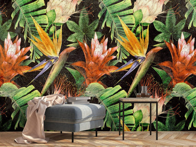 Wall Murals Tropical - Colourful Exotica, 143192 G-ART