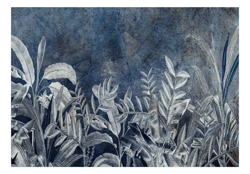 Фотообои Тропический стиль в темно-синих тонах - Ночные джунгли, 143119 G-ART
