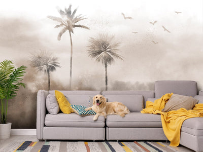 Wall Murals - Tropical wind (brown shades), 138741 G-ART