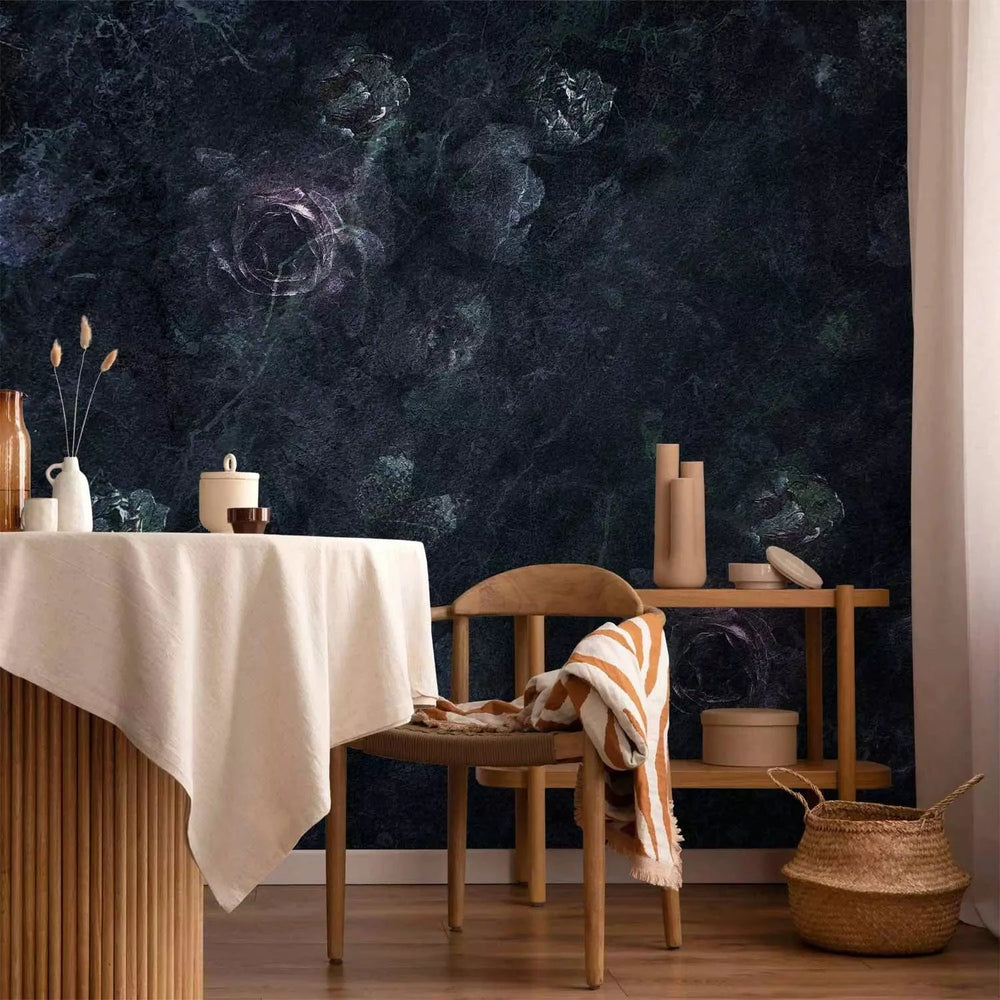 Fototapetes - Tumšas rozes vintāžas stilā, zilā krāsā - 143524 G-ART