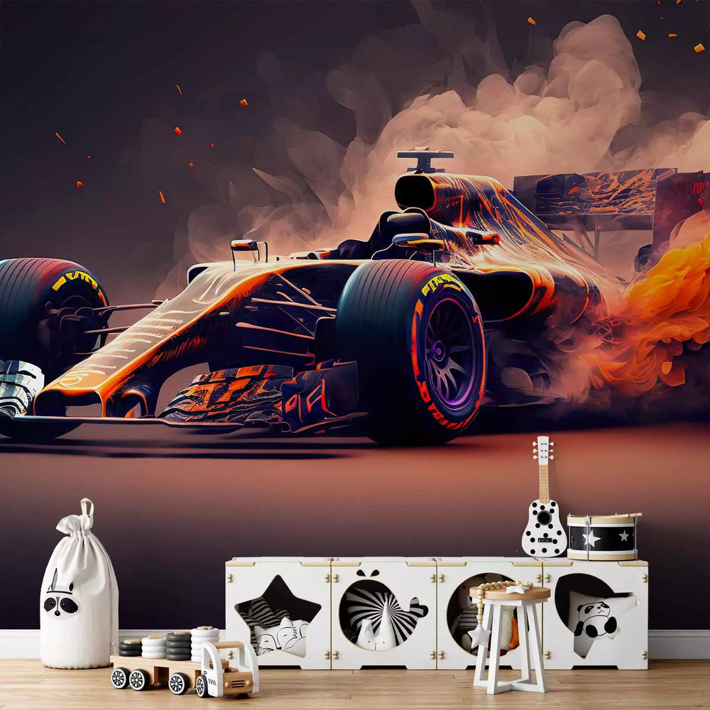 Fototapetes jaunietim - Ugunīga Formula 1 datorspēles stilā G-ART