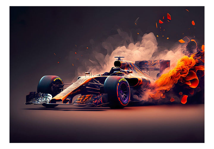 Fototapetes jaunietim - Ugunīga Formula 1 datorspēles stilā G-ART