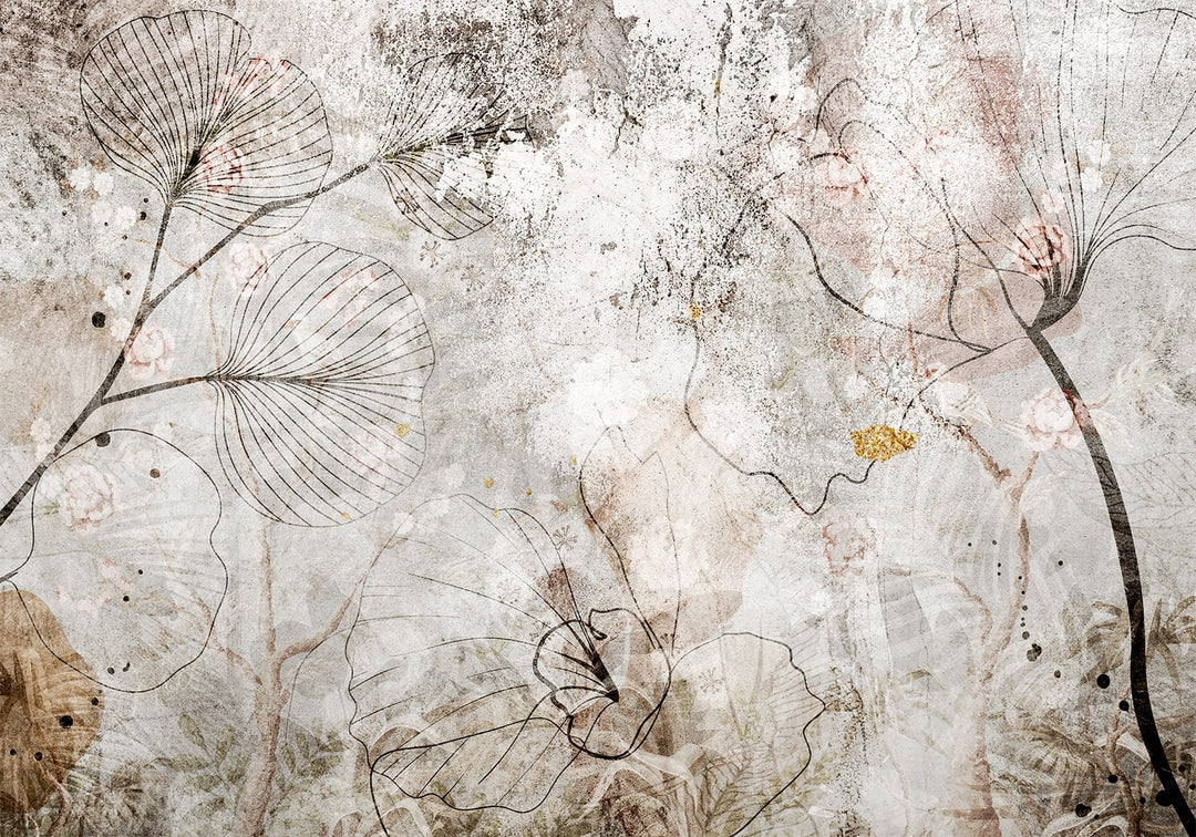 Fototapetes - Vintage Botāniskā Elegance, 148591, taupe toņos G-ART