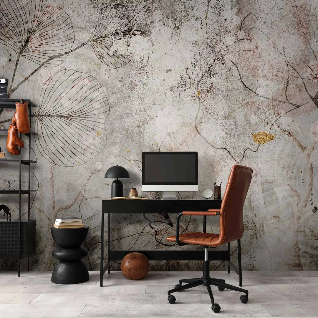 Fototapetes - Vintage Botāniskā Elegance, 148591, taupe toņos G-ART