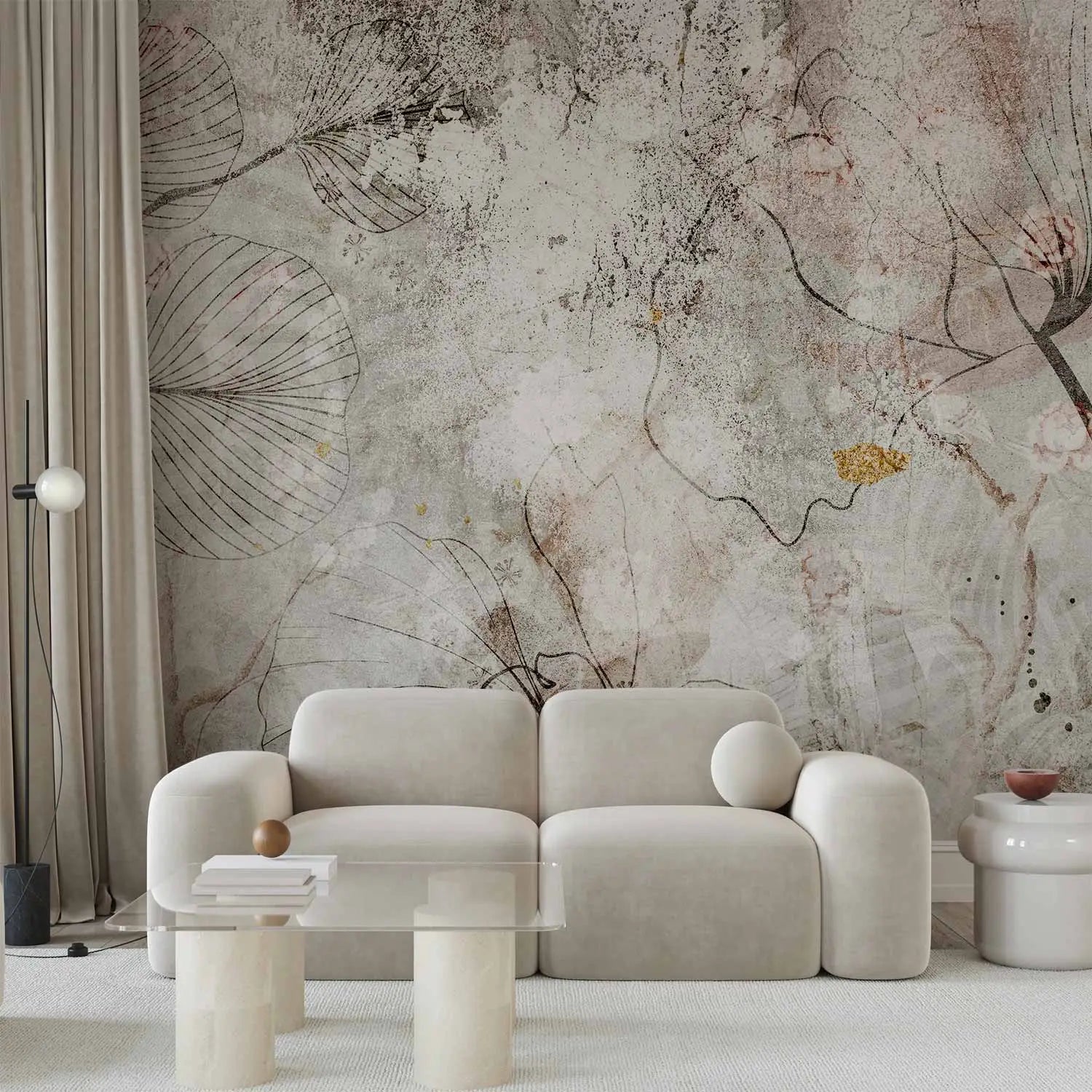 Fototapetes - Vintage Botāniskā Elegance, 148591, taupe toņos G-ART