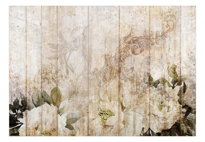 Fototapetes vintāžās stilā ar ziediem - Mūsu atmiņas - 143756 G-ART
