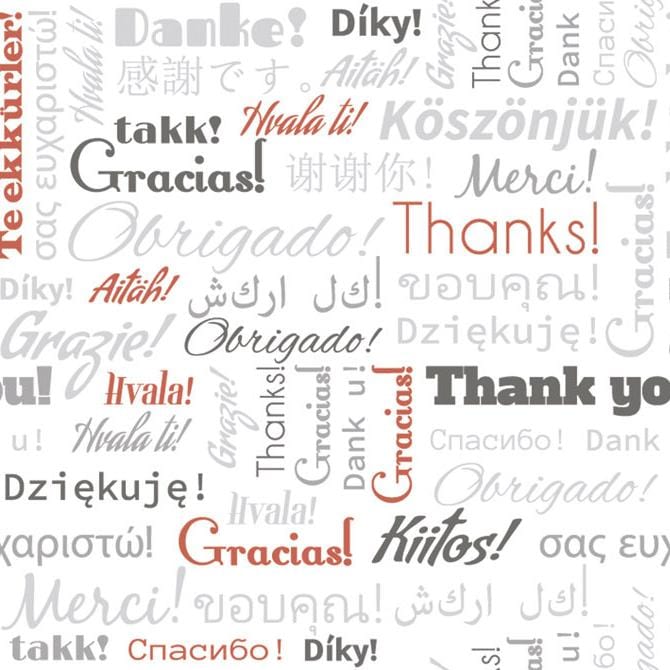 Pašlīmējošas fototapetes virtuvei - Paldies  (180x60 cm) Art4home