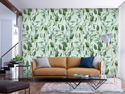 Wall Murals - Green leaves, 137296 G-ART