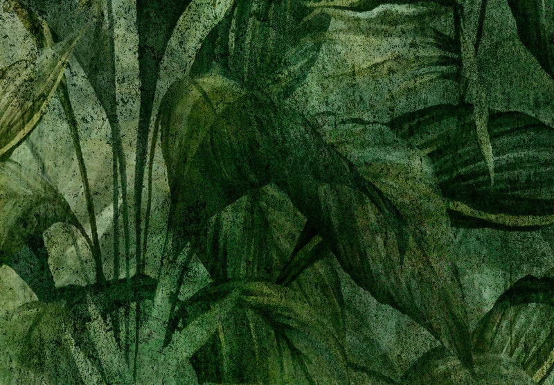 Fototapetai Žali atspalviai su atogrąžų lapais - Green Mist, 143038 G-ART