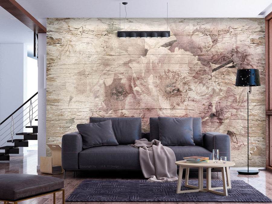 Fototapetes bēšos toņos - Maģiskais zieds - 142364 G-ART