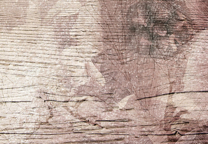 Wall Murals - Flowers on wood, 142412 G-ART