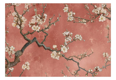 Фотообои - Цветущее дерево - композиция в терракоте, 159454 G-ART