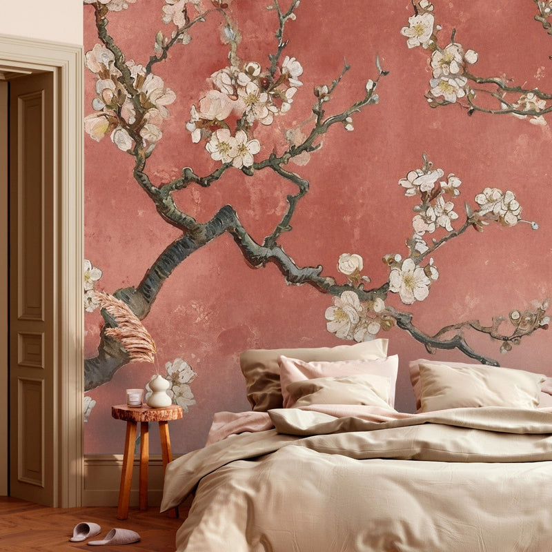 Wall Murals - Flowering tree - composition in terracotta, 159454 G-ART