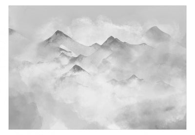 Wall Murals - Winter in the mountains (grey tones), 138833 G-ART