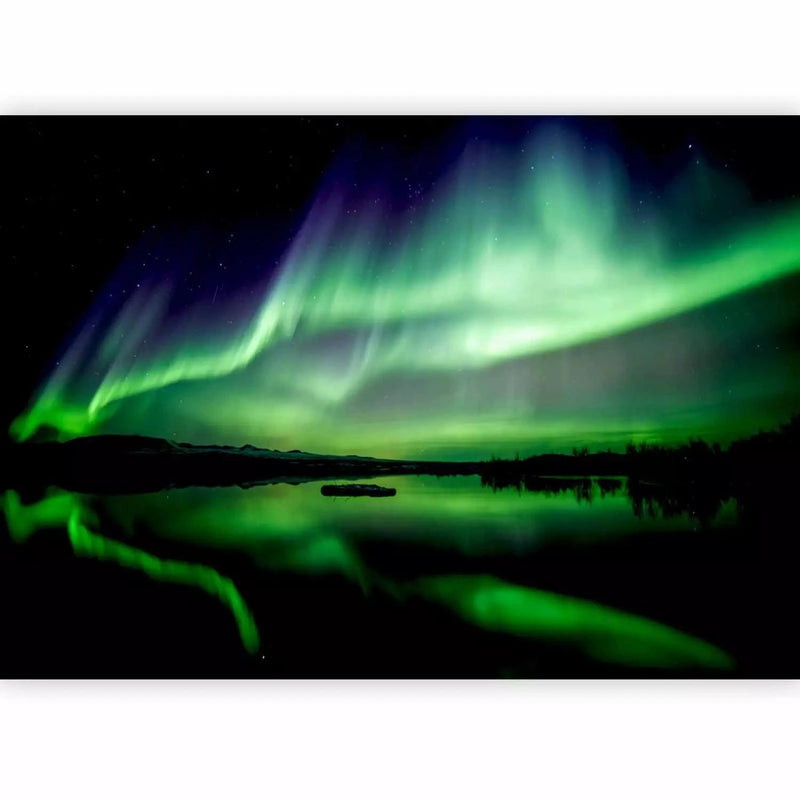 Valokuvatapetti - Northern Lights (vihreän sävyissä) - hajuton tapettiG-ART