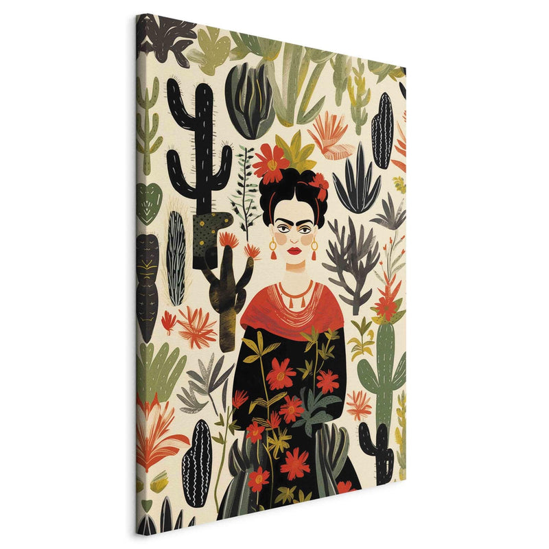 Frida Kahlo - Mākslinieces portrets starp kaktusiem, 152225, XXL izmērs Tapetenshop.lv