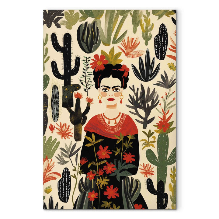 Frida Kahlo - Mākslinieces portrets starp kaktusiem, 152225, liels izmērs G-ART