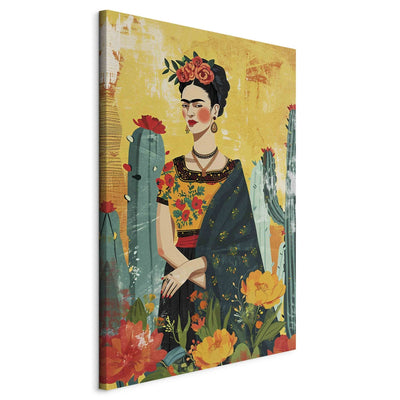 Frida Kalo - mākslinieciskais attēlojums ar kaktusiem, 152216, XXL izmērs Tapetenshop.lv