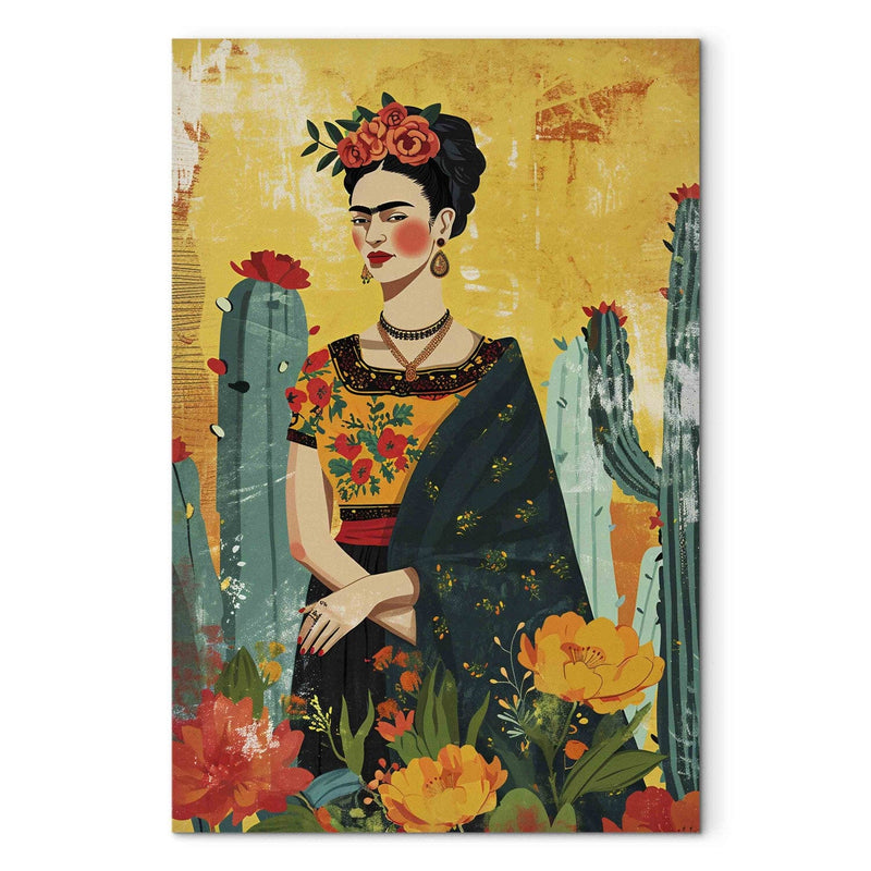 Frida Kalo - mākslinieciskais attēlojums ar kaktusiem, 152216, XXL izmērs Tapetenshop.lv