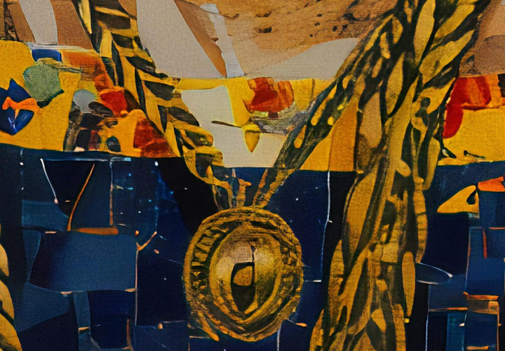 Frida Kalo - Portrets uz mozaīkas fona, Klimta stilā, 152207, lielformāta G-ART