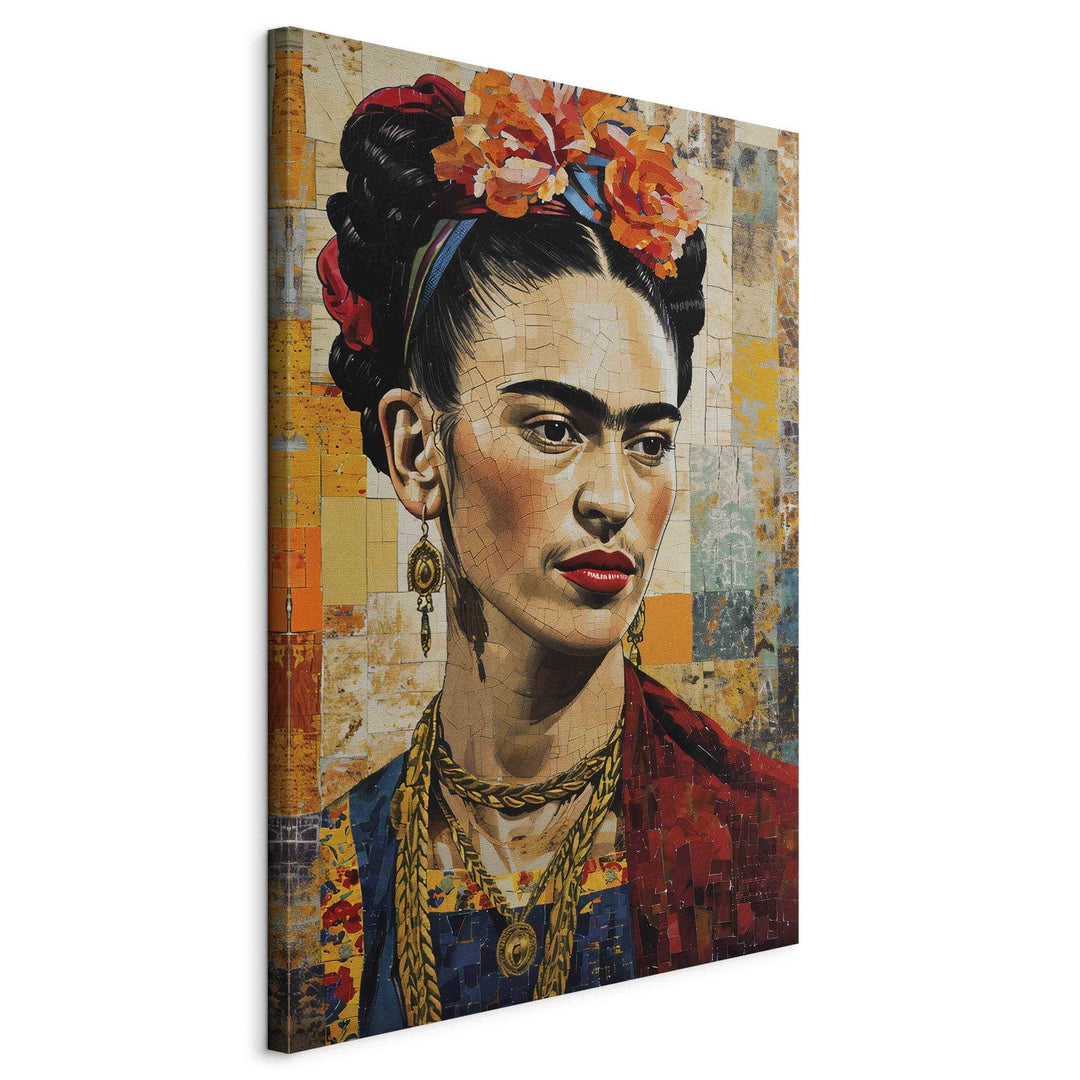 Frida Kalo - Portrets uz mozaīkas fona, Klimta stilā, 152207, lielformāta G-ART
