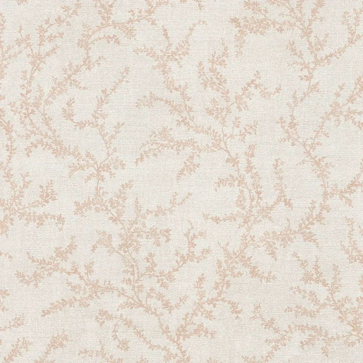 Tapetes ar filigrāniem zariem un tekstila virsmu – krēmkrāsā - 3010565 AS Creation