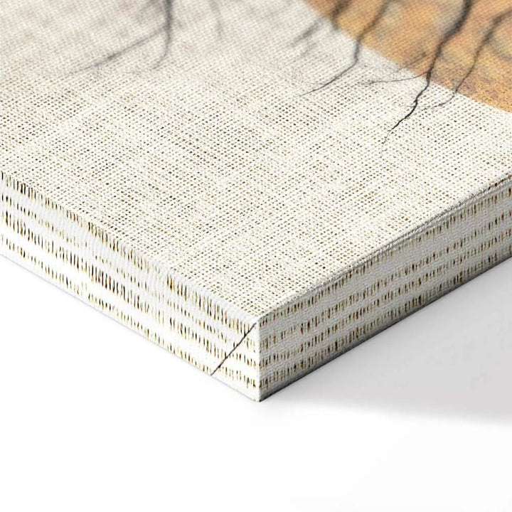 Glezna japāņu stilā - Dubultmēness (x 1) - pelēka, oranža ART XL