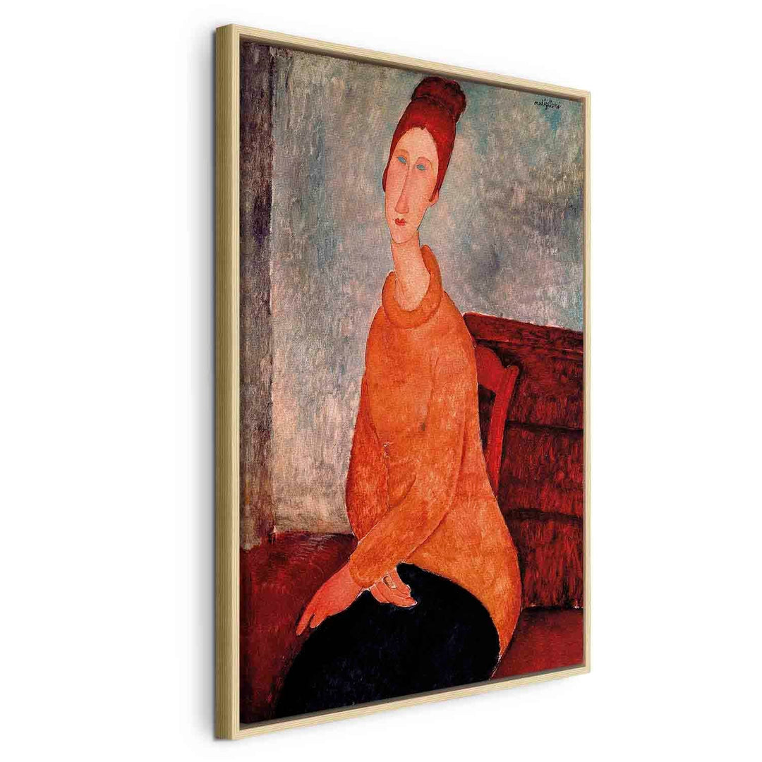 Glezna koka rāmī - portrets - Jeanne Hebuterne džemperī G ART