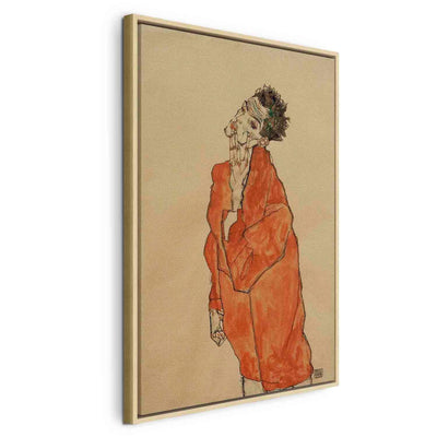 Glezna koka rāmī - Pašportrets (Vīrietis oranžā žaketē) G ART
