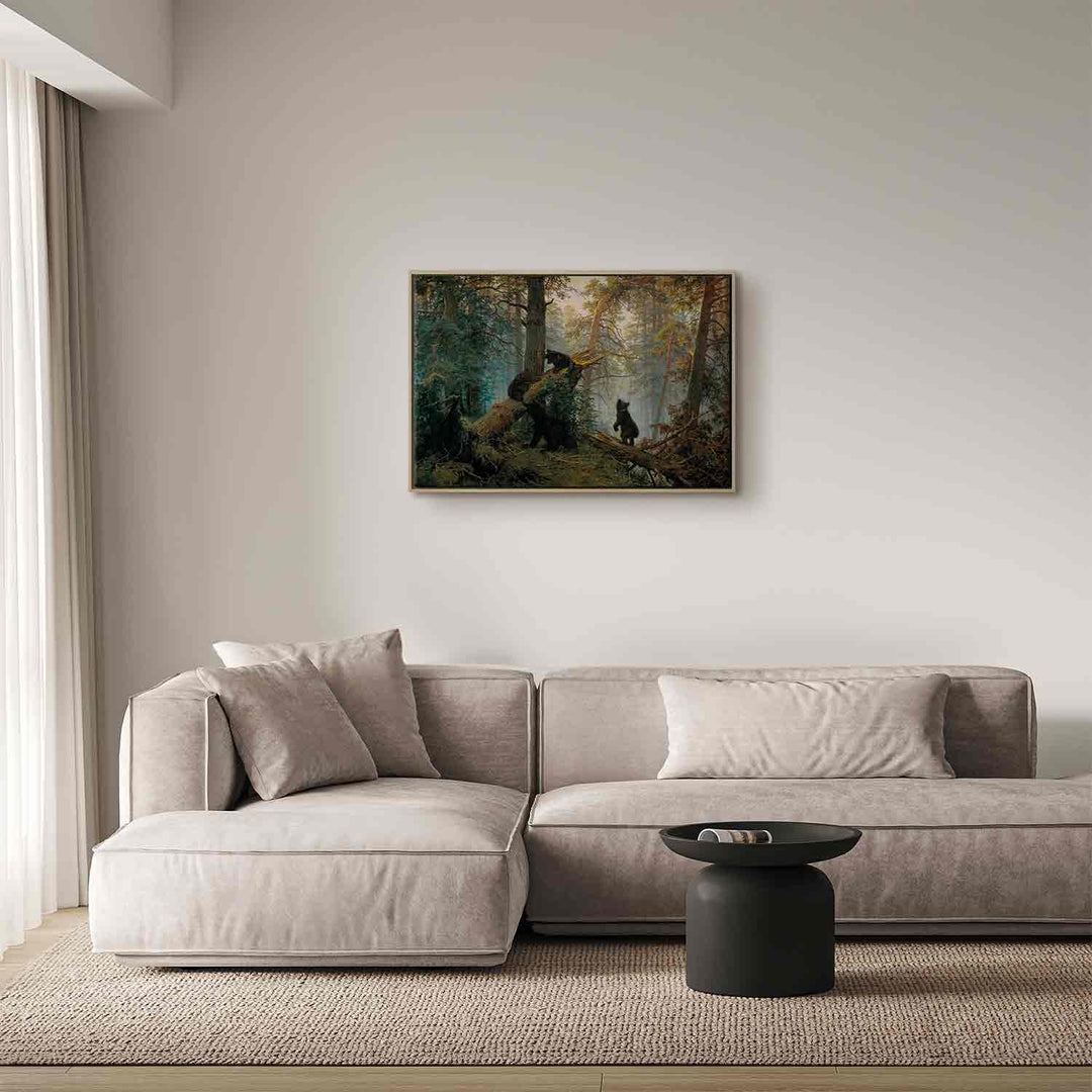 Slavena Šiškina glezna - Rīts priežu mežā - reprodukcija G ART