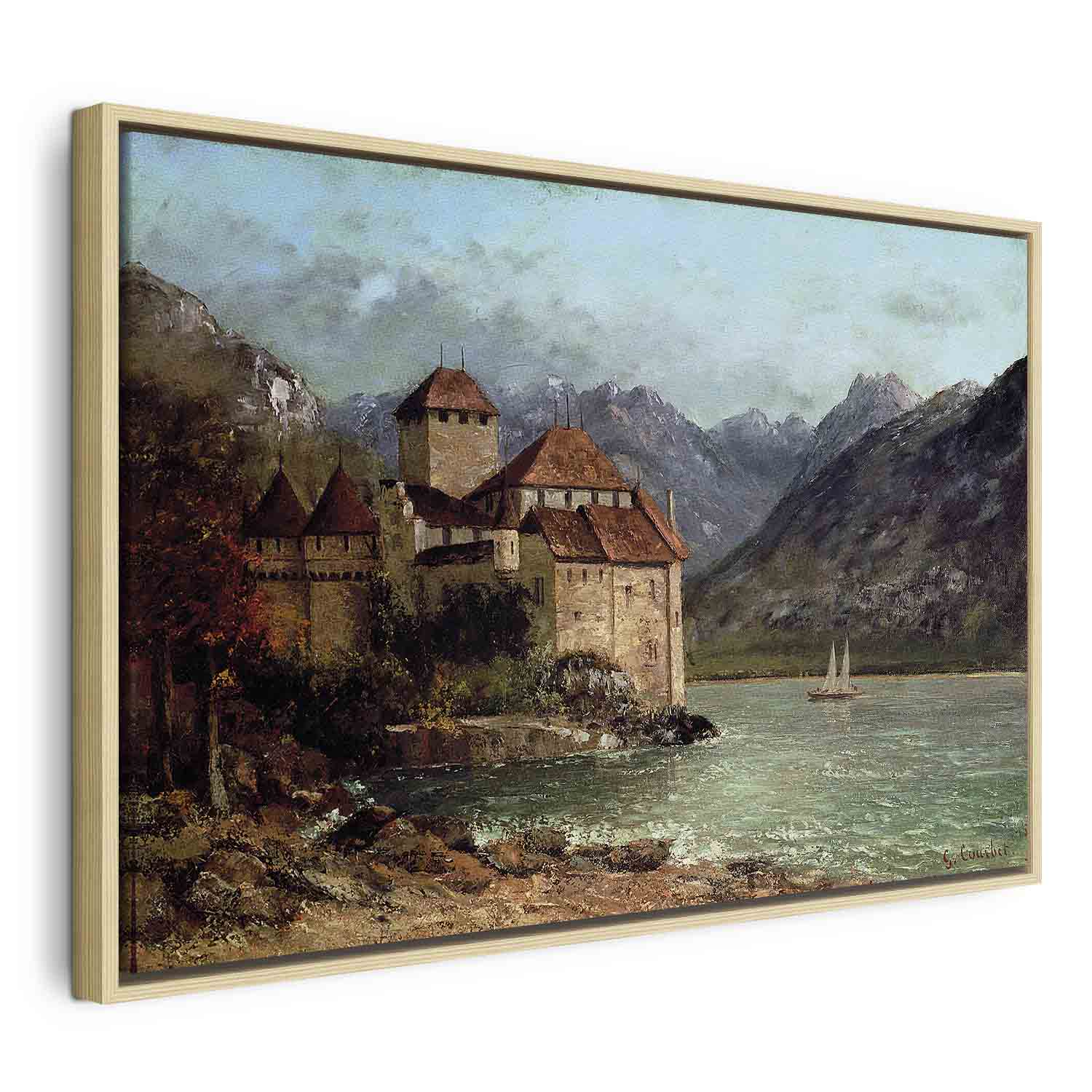 Glezna koka rāmī - Šiljona pils - reprodukcija G ART