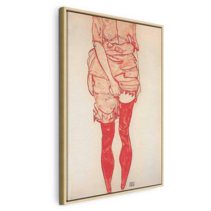 Glezna koka rāmī - Stehende Frau in Rot G ART