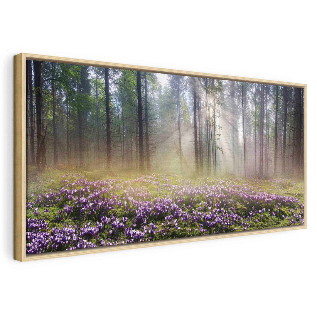 Glezna koka rāmī - Violeta pļava - nopirkt gleznu viesistabai G ART
