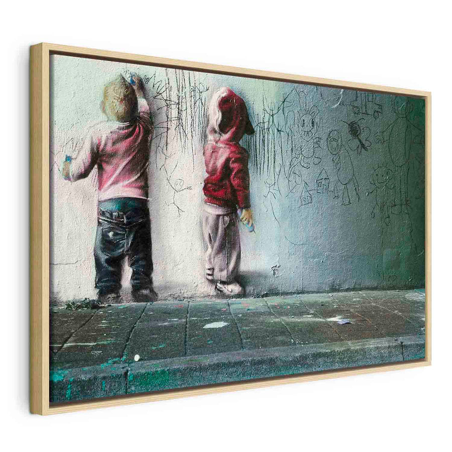 Glezna koka rāmī - Grafiti uz sienas - Glezna pusaudža istabai G ART