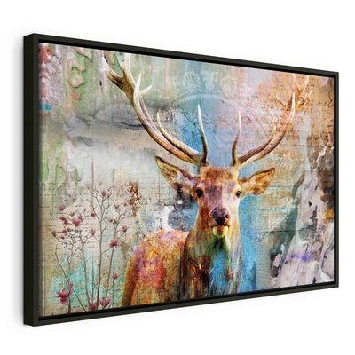 Painting in a black wooden frame - Deer G ART