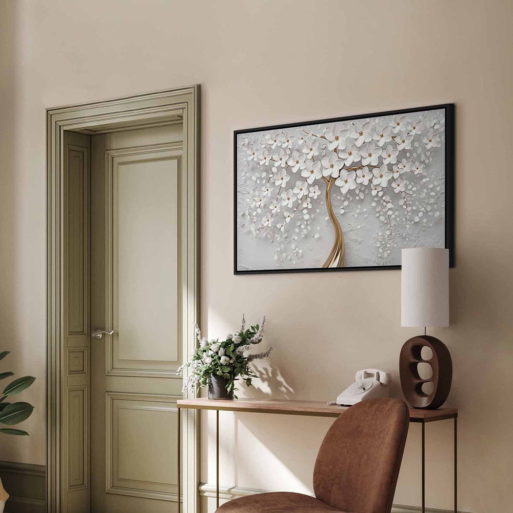 Glezna melnā koka rāmī - Burvīgā magnolija- vieta kur var nopirkt G ART