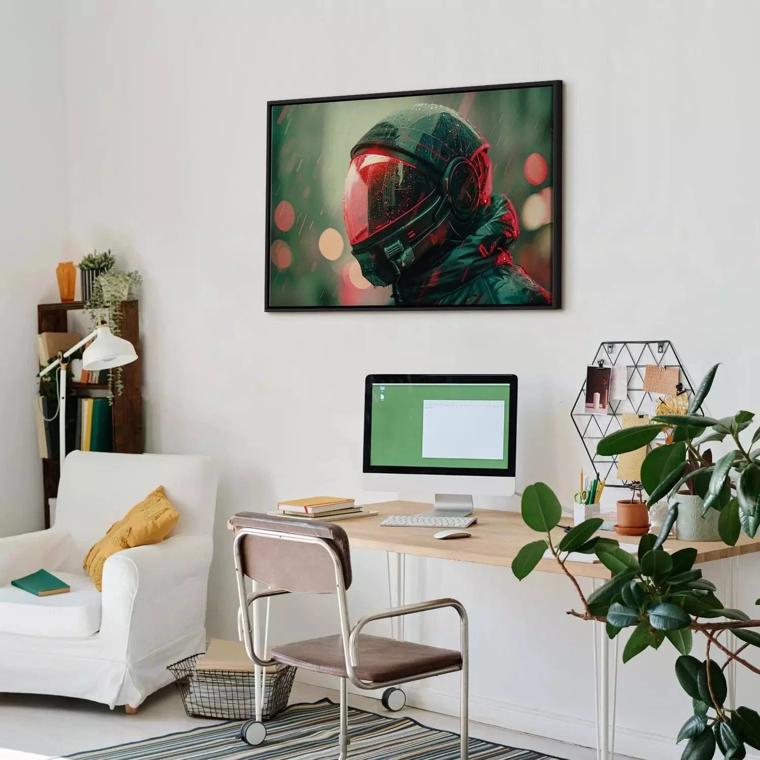 Glezna jauniešu istabai, melnā koka rāmī - Kosmiskais varonis, 162539 G ART