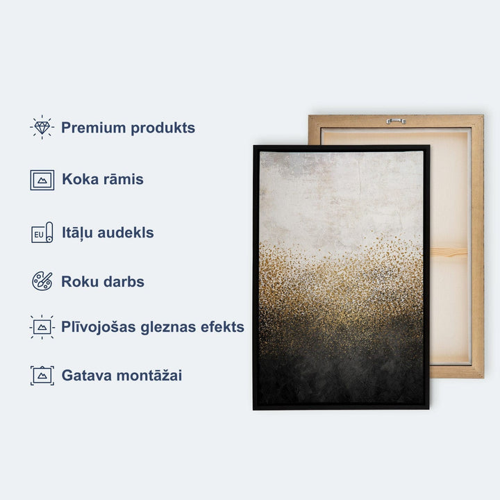 Glezna melnā koka rāmī - Lielais Kanagavas vilnis (Reprodukcija) G ART