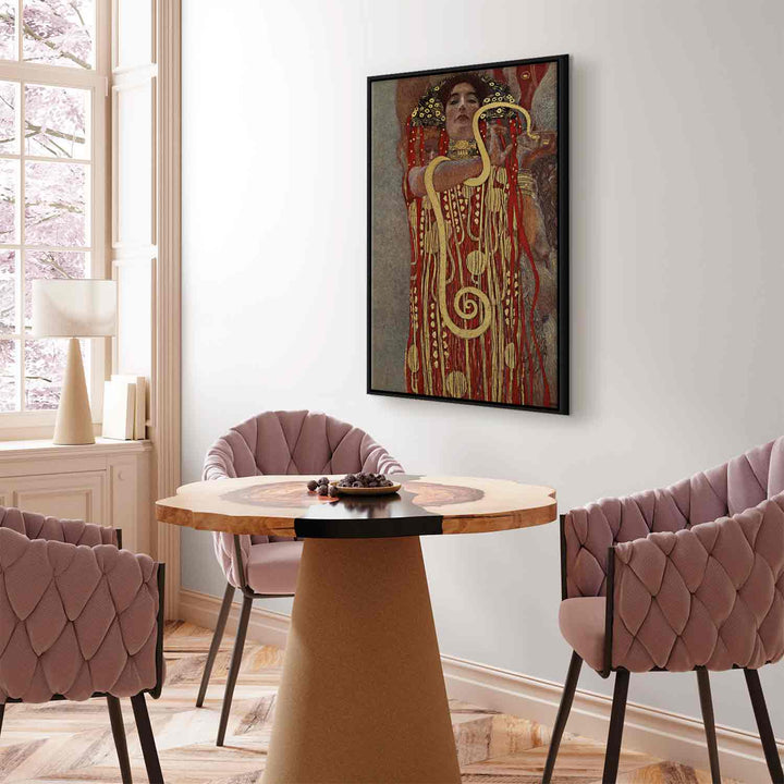 Glezna melnā koka rāmī - Medicīna (Hygiea), 40x60 cm G ART