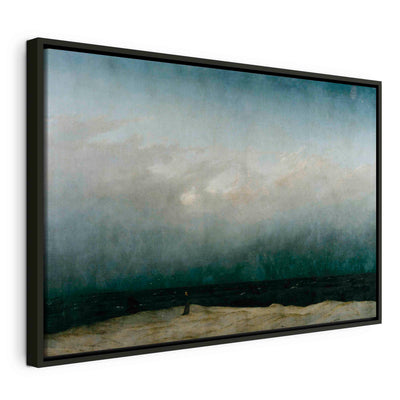 Glezna melnā koka rāmī - Mūks pie jūras G ART
