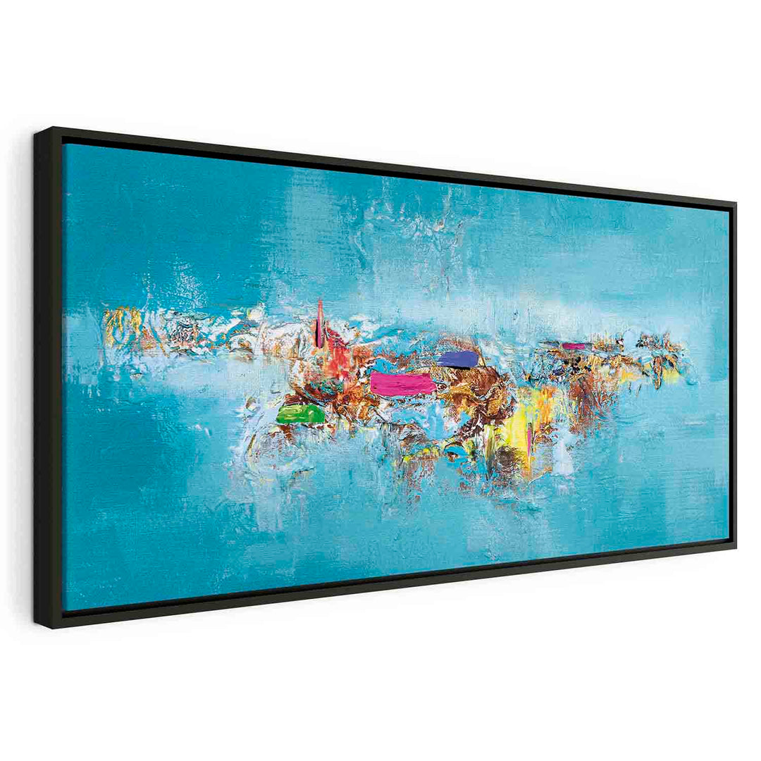 Glezna melnā koka rāmī - Paradīze, 100x50 cm G ART