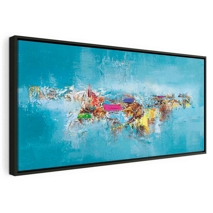 Glezna melnā koka rāmī - Paradīze, 100x50 cm G ART