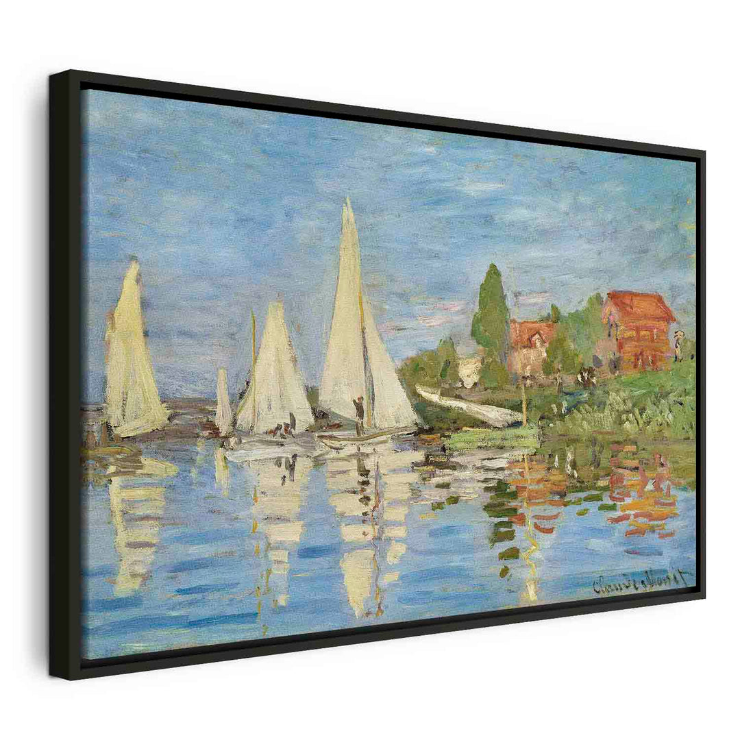 Glezna melnā koka rāmī - Regate Argenteuil - uz audekla G ART