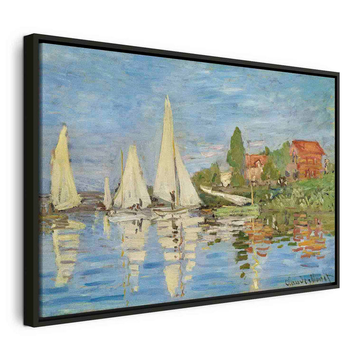Glezna melnā koka rāmī - Regate Argenteuil - uz audekla G ART