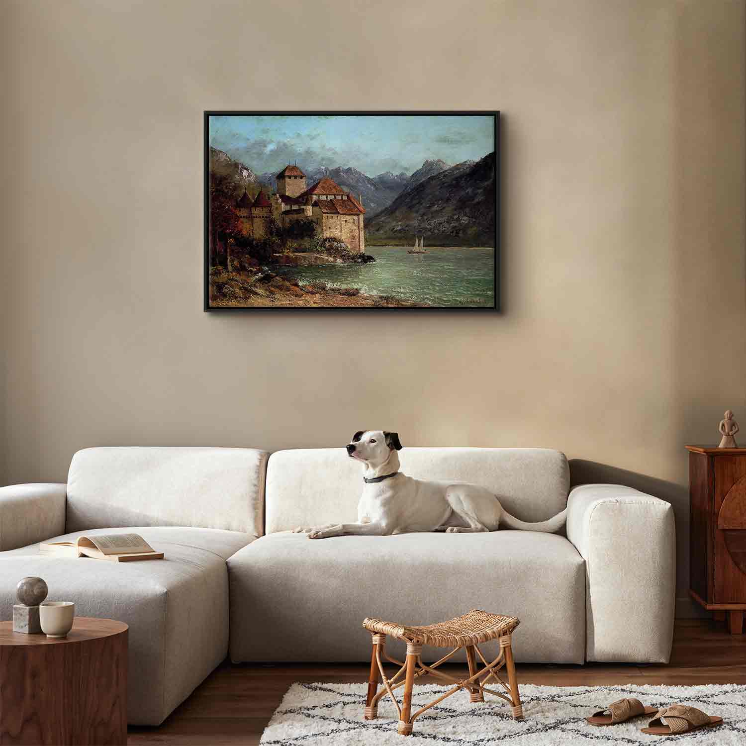 Glezna melnā koka rāmī - Šiljona pils - nopirkt reprodukciju G ART