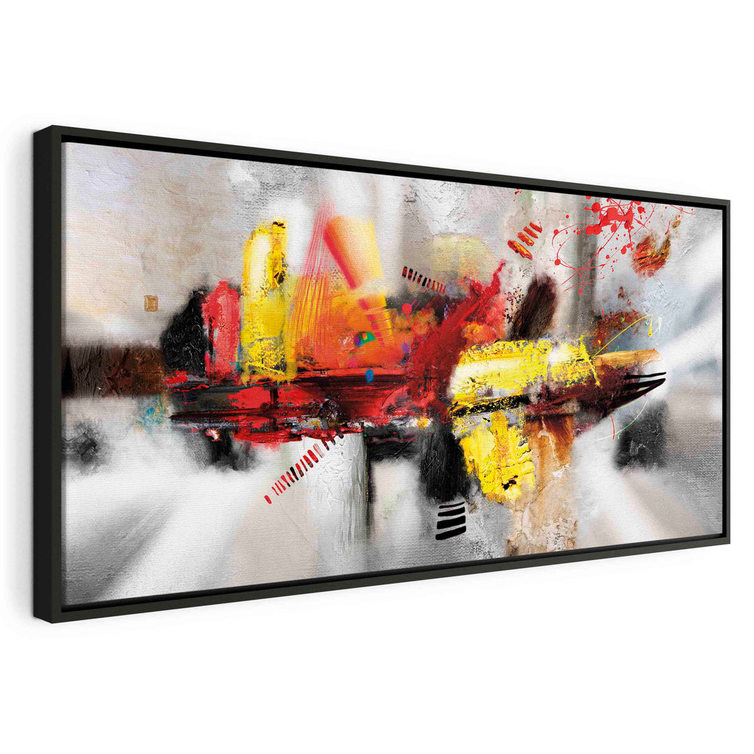 Glezna melnā koka rāmī - Trāpījums, 100x50 cm G ART