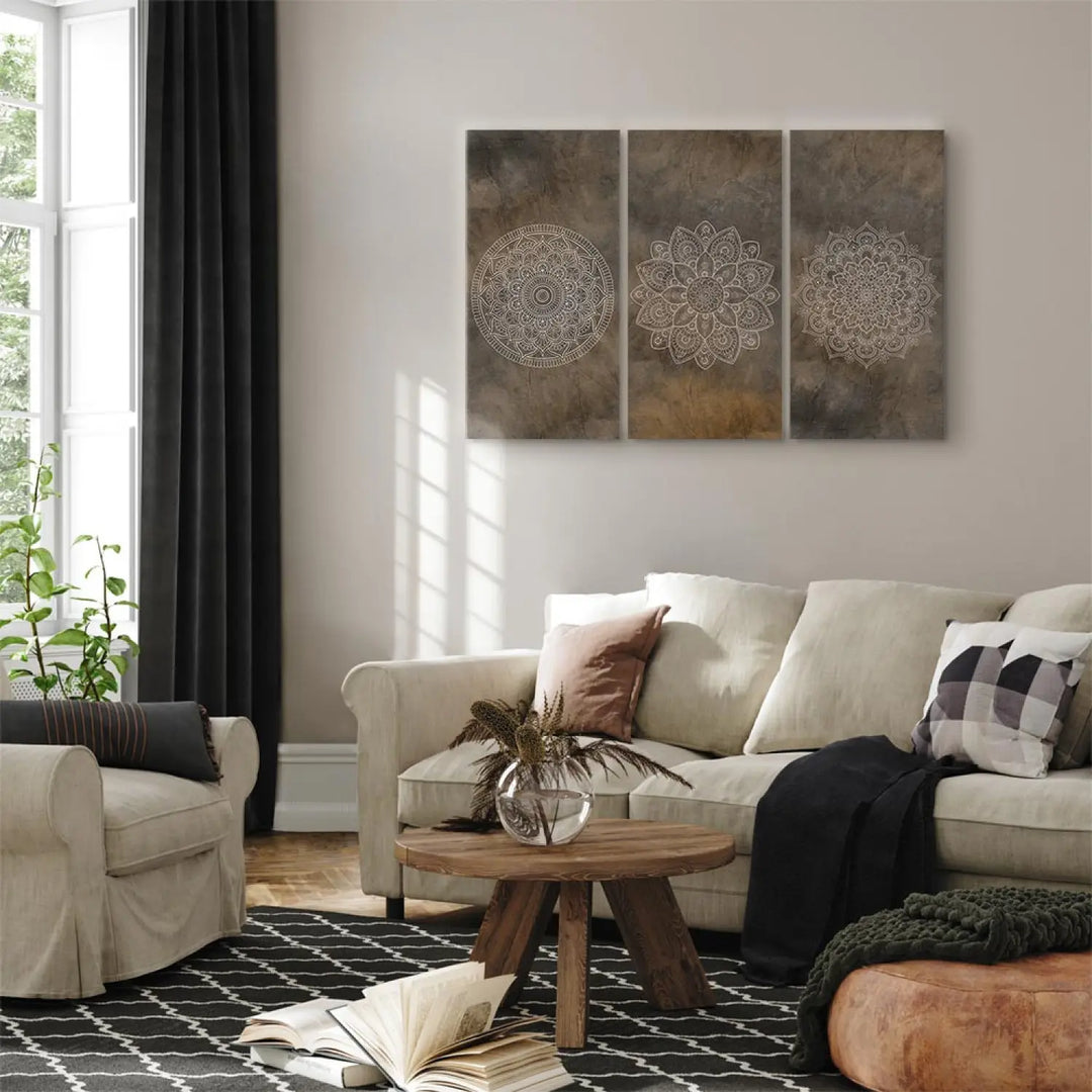 Paveikslai ant drobės Trys mandalos (x 3)