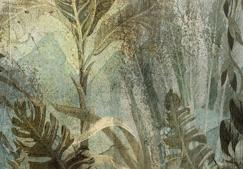 Maal akrüülklaasil - troopiline džungel tumerohelistes toonides, 151496 Artgeist