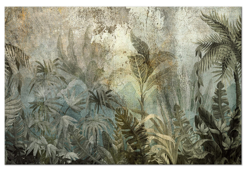 Maalaus akryylilasille - trooppinen viidakko tummanvihreillä sävyillä, 151496 Artgeist