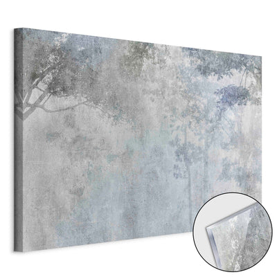 Glezna uz akrila stikla - Koki miglā - ainava zilos un pelēkos toņos, 151510 Artgeist